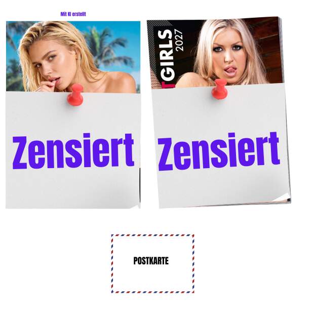 Erotik Kalender Set 2-er Pin Up Wandkalender 2027 DIN A 3 - 297 x 420 mm