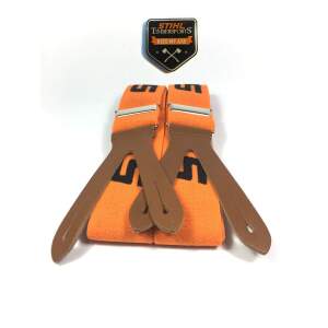 Stihl Hosenträger Laschen Knöpfen Orange 120 cm...