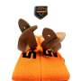 Stihl Hosenträger Laschen Knöpfen Orange 120 cm Länge & Timbersports Magnet