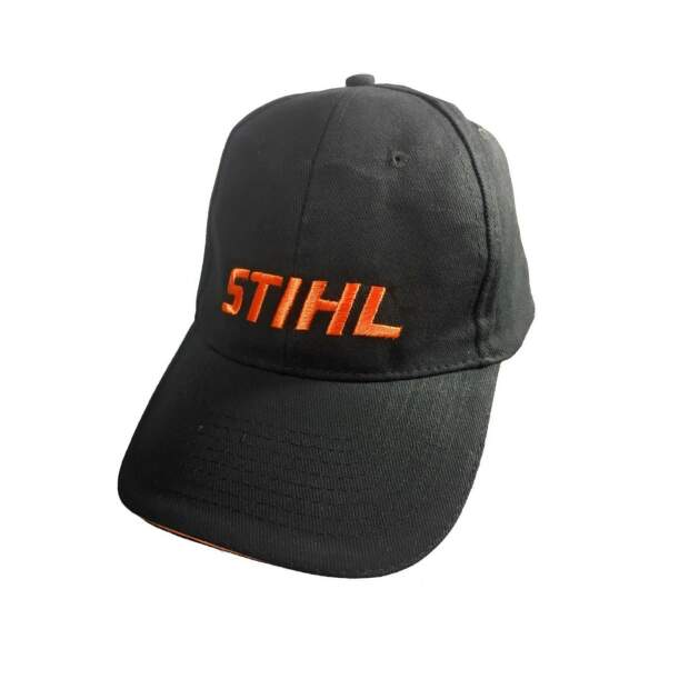 STIHL Golfmütze Baseball Cap Schwarz/Orange, 100% Baumwolle, verstellbares Cap
