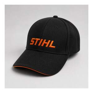 STIHL Golfmütze Baseball Cap Schwarz/Orange, 100% Baumwolle, verstellbares Cap
