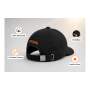 STIHL Golfmütze Baseball Cap Schwarz/Orange, 100% Baumwolle, verstellbares Cap