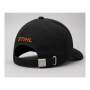 STIHL Golfmütze Baseball Cap Schwarz/Orange, 100% Baumwolle, verstellbares Cap