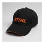 STIHL Golfmütze Baseball Cap Schwarz/Orange, 100% Baumwolle, verstellbares Cap
