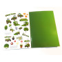 John Deere Stickerheft, Notizheft, Klebeheft Kinderheft grün 21 x 15 cm