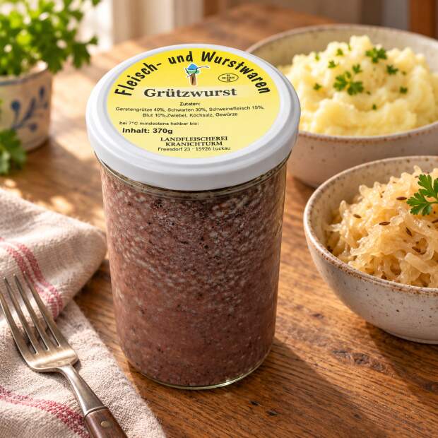Grützwurst im Glas – Landfleischerei Kranichturm, 370 g