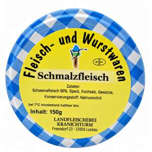 Schmalzfleisch im Glas – Landfleischerei Kranichturm, 150 g