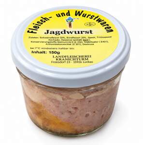 Jagdwurst im Glas – Landfleischerei Kranichturm, 150 g