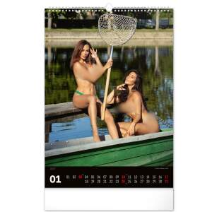 Girls and Carps Kalender 2027 Karpfenkalender Nackte Frauen Karpfen 33 x 46 cm