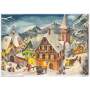 Adventskalender A4 Verschneite Altstadt – mit Glitzer & Lichtbildern