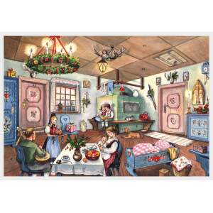 Adventskalender A4 Stube – nostalgischer...