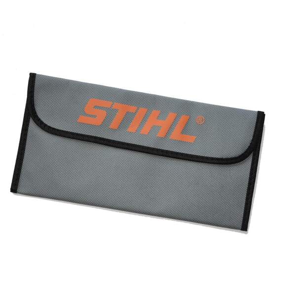 Stihl Werkzeugtasche Tasche Klettverschluss Beuteltasche Stoff Grau waschbar