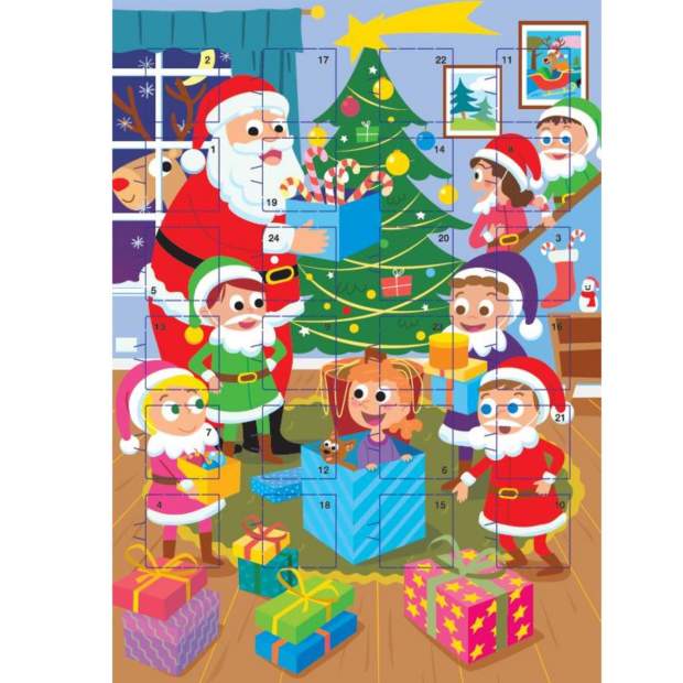 Adventskalender Weihnachtsmann mit Kinder Weihnachten Schokoladenkalender Christmas