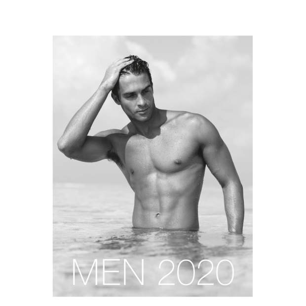 Erotik-Kalender Men 2020 nackte Männer, Schwarz/Weiß, 30 x 39 cm