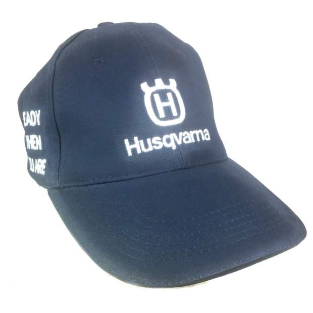 Husqvarna Cap Kappe Cap Mütze Blau Klettverschluß