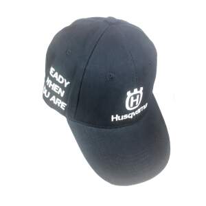 Husqvarna Cap Kappe Cap Mütze Blau Klettverschluß