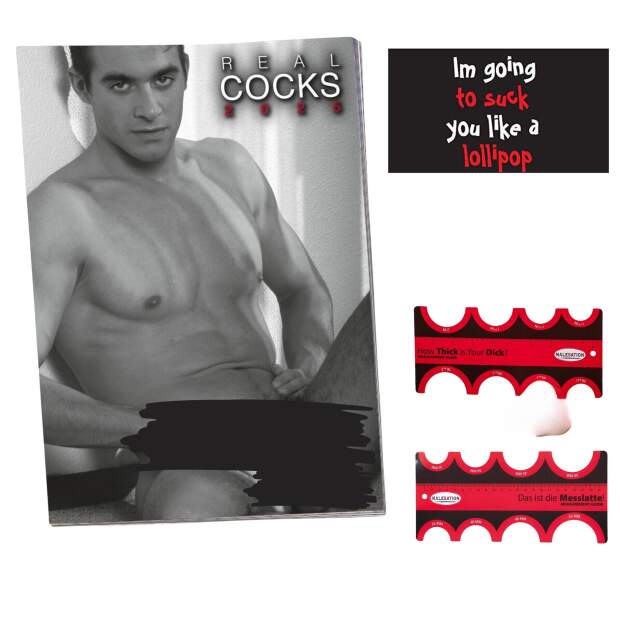Kalender 2025 Real Cock Wandkalender, Erotikkalender inkl. Magnet Messlatte Bildkalender