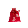 Weihnachtsbeutel Stiefelchen rot kariert, 14 x 18 cm, Leinen, 24 Stück