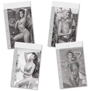 Erotik-Kalender Set Naked & Womens Girls 2027 Nackte Frauen, Schwarz-Weiß DIN A3