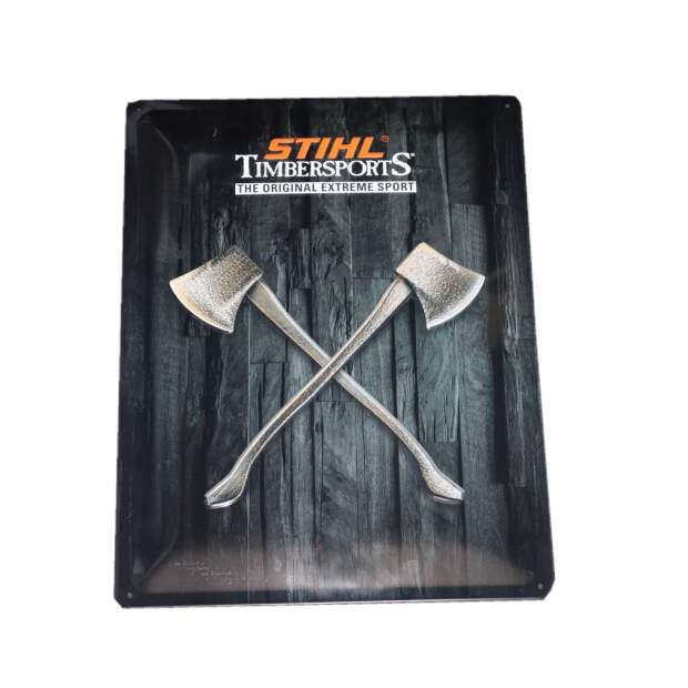 Stihl Blechschild Timersports Werbeschild STS, Hochformat 30 x 40 cm, Innenraum