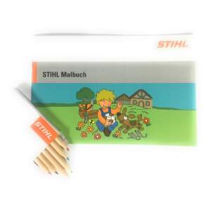 Stihl Kindermalbuch mit Holzstifte