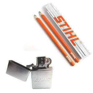 Stihl Geschenk-Set mit Sturmfeuerzeug, Zollstock & 2...