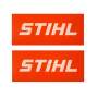 Stihl Aufkleber Orange 6 x 3 cm, 2 Stück