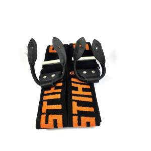 Stihl Hosenträger Laschen Knöpfen Schwarz 110 cm Länge