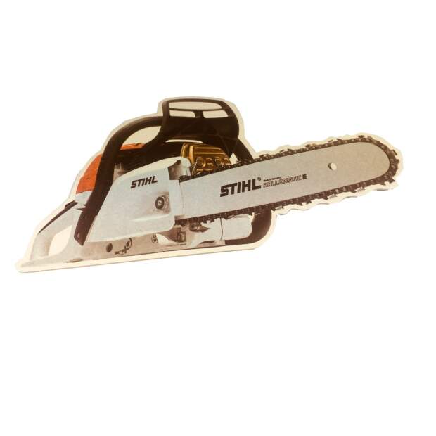 Stihl Bierdeckel Untersetzer Bierfilz Motiv Motorsäge 10 x 19,5 cm 10 Stück