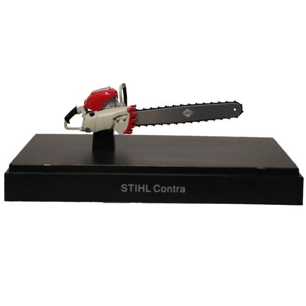 Stihl Motorsäge Modell Typ Contra, Maßstab 1:12, Sammlermodell, Sammlerstück