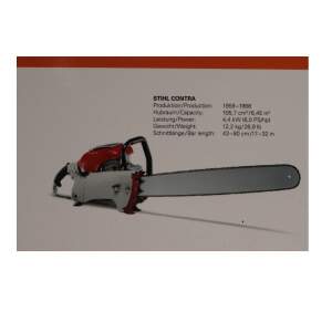 Stihl Motorsäge Modell Typ Contra, Maßstab 1:12, Sammlermodell, Sammlerstück