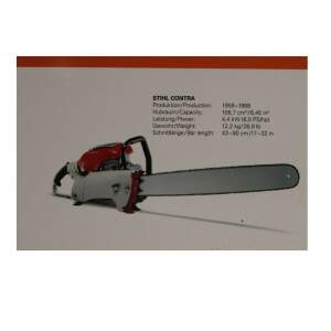Stihl Motorsäge Modell Typ Contra, Maßstab 1:12, Sammlermodell, Sammlerstück