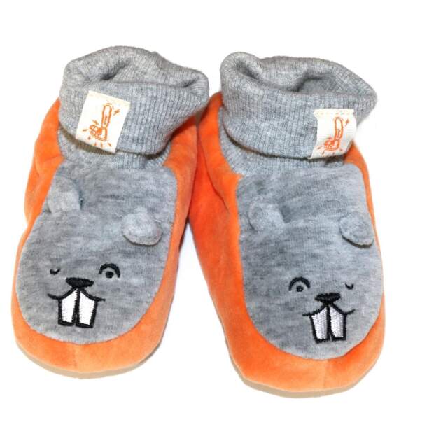 Stihl Baby-Schuhe Socken Motiv Biber Anti-Rutsch Gr. 17