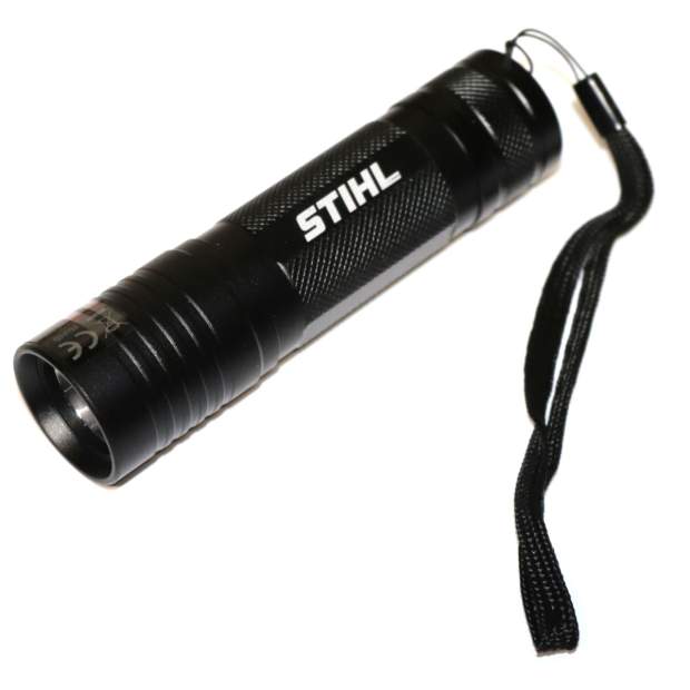 Stihl Taschenlampe 3W-LED, eloxiert, Aluminium,Schwarz, robust, 115 x 30 mm