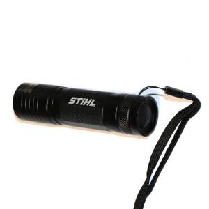 Stihl Taschenlampe 3W-LED, eloxiert, Aluminium,Schwarz, robust, 115 x 30 mm